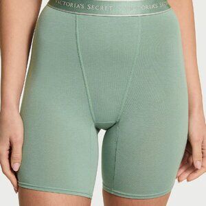 Victoria’s Secret Logo Cotton High-Waist Boxer Briefs Green– Multiple Sizes